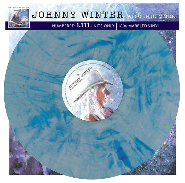 ALSO IN SUMMER  by JOHNNY WINTER Vinyl LP  ltd coloured