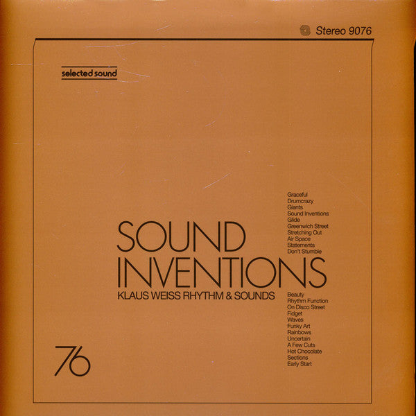 Sound Inventions Artist Klaus Weiss Rhythm & Sounds Format:Vinyl / 12" Album Label:Be With Records Catalogue No:BEWITH113LP