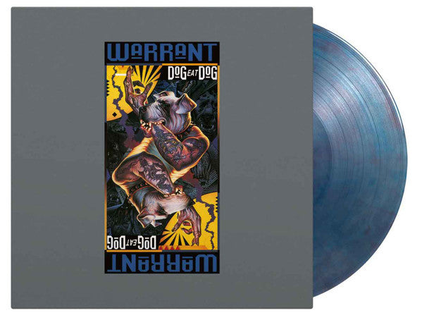 Warrant Dog Eat Dog 2023 Blue Red Marbled LTD / NUMBERED Vinyl LP