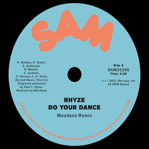 Rhyze -Do Your Dance (Moodena Remix) (Yellow Vinyl) SAM25260 12" VINYL EP