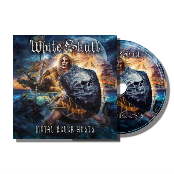 WHITE SKULL METAL NEVER RUSTS COMPACT DISC DIGI