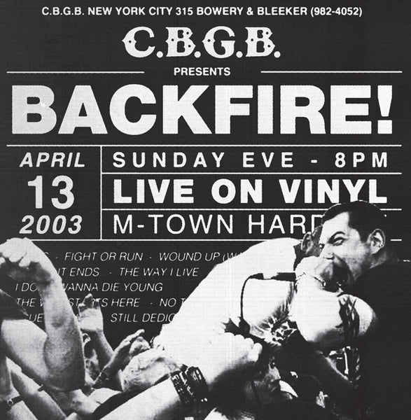 BACKFIRE! LIVE AT CBGB (SPLATTER VINYL) VINYL LP