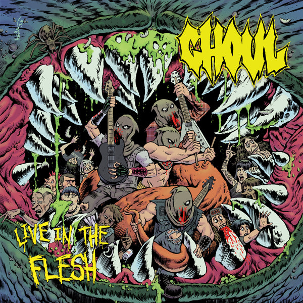 LIVE IN THE FLESH (YELLOW VINYL) by GHOUL Vinyl Double Album  TC122LP