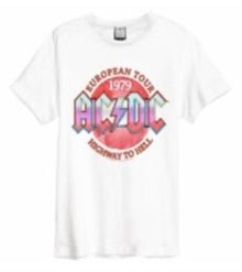 Ac/Dc Vintage 79 Amplified Vintage White X Large T Shirt - punk to funk heaven