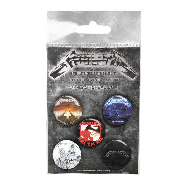 ALBUMS 1983 - 1991 BUTTON BADGE SET by METALLICA Badge Pack PHBADGE120 - punk to funk heaven