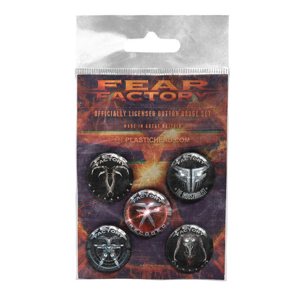 ALBUMS 2010 - 2021 BUTTON BADGE SET by FEAR FACTORY Badge Pack PHBADGE199 - punk to funk heaven