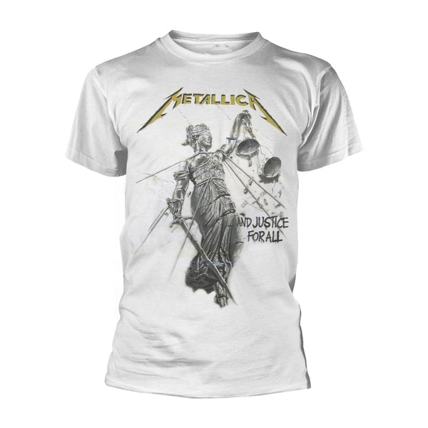 AND JUSTICE FOR ALL (WHITE) by METALLICA T-Shirt - punk to funk heaven