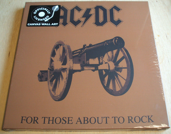 ac/dc for those about to rock stretch canvas wall art 40cm x 40cm official