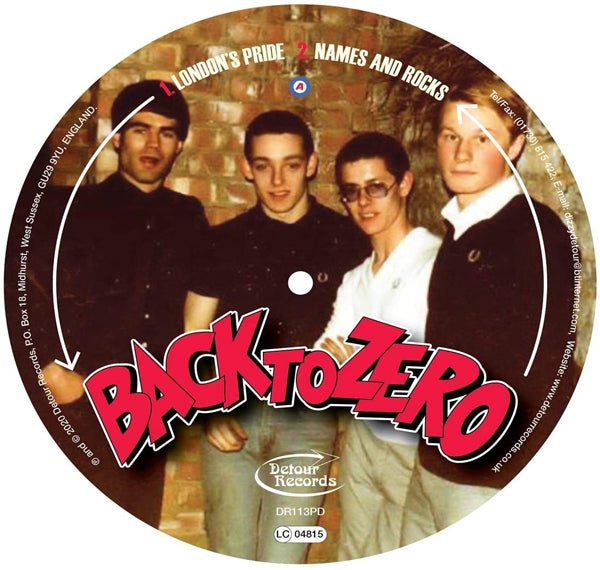 BACK TO ZERO LONDON'S PRIDE EP VINYL 7" PICTURE DISC - punk to funk heaven