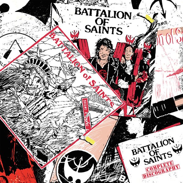 BATTALION OF SAINTS COMPLETE DISCOGRAPHY (RED, WHITE AND BLUE TRIPLE VINYL) VINYL - 3 LP BOX SET - punk to funk heaven