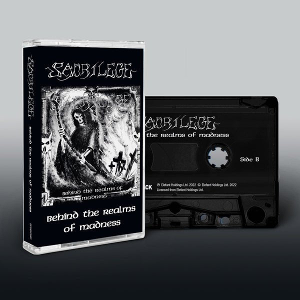 BEHIND THE REALMS OF MADNESS by SACRILEGE Music Cassette BOBV891MC - punk to funk heaven