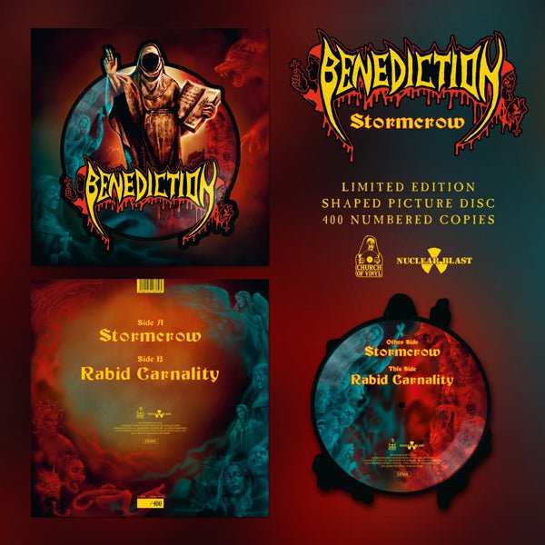 BENEDICTION STORMCROW (SHAPED PICTURE DISC) VINYL 12" PICTURE DISC Item no. :CHURCH099 - punk to funk heaven