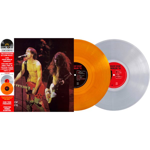 BERLIN 91 (AMBER + CLEAR VNYLS) (RSD 2022) by IGGY POP Vinyl Double Album - punk to funk heaven