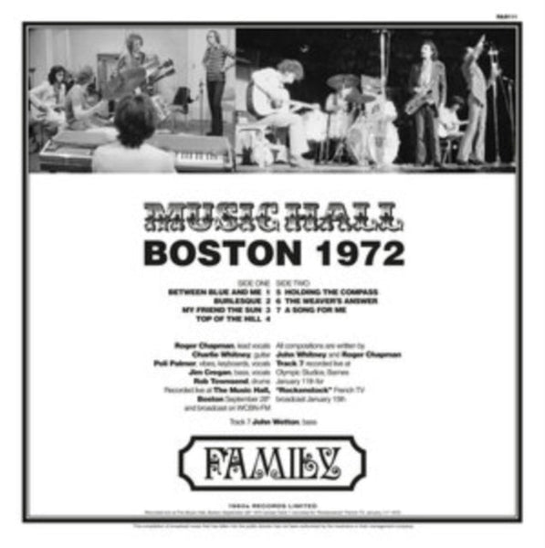 Boston Music Hall 1972 Artist Family Format:Vinyl / 12" Album Label:1960's Records - punk to funk heaven