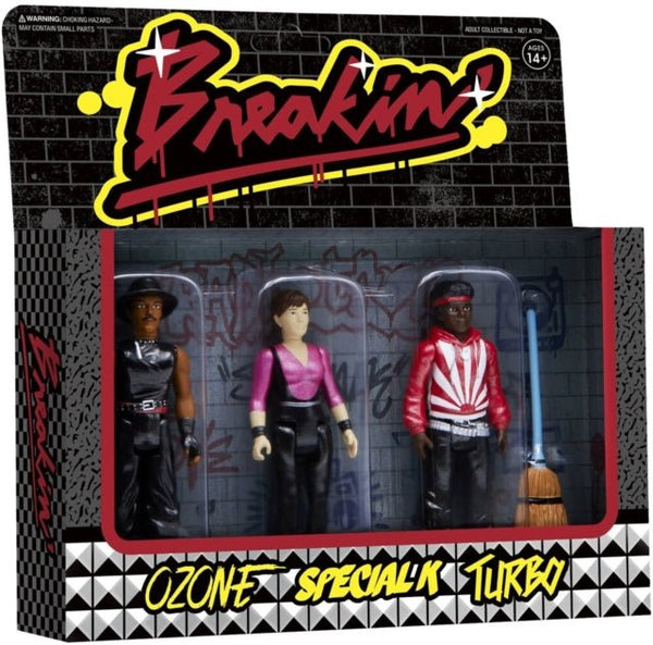 Breakin' Reaction Figures - 3 - Pack (Ozone. Special K. Turbo) (Metallic) super 7 - punk to funk heaven