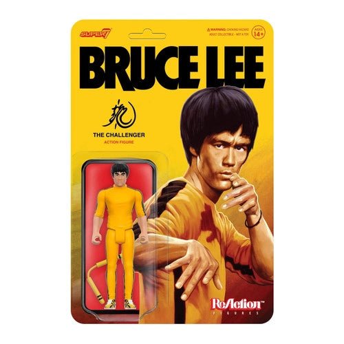 Bruce Lee Reaction Figure W1 - Bruce Lee Jumpsuit super 7 - punk to funk heaven