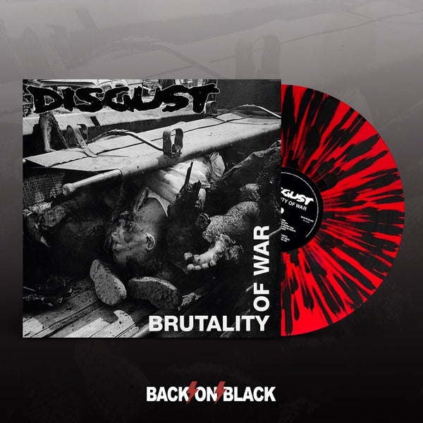 BRUTALITY OF WAR (RED/BLACK SPLATTER VINYL) by DISGUST Vinyl LP BOBV918LPLTD - punk to funk heaven