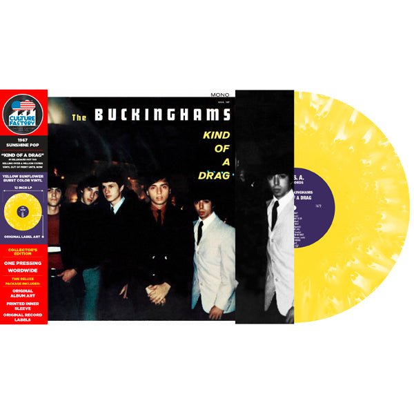 BUCKINGHAMS, THE KING OF DRAG (YELLOW/GOLD SMOKE VINYL) VINYL LP - punk to funk heaven