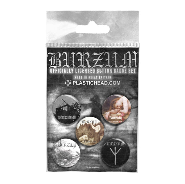 BURZUM BUTTON BADGE SET 1 by BURZUM Badge Pack PHBADGE138 - punk to funk heaven