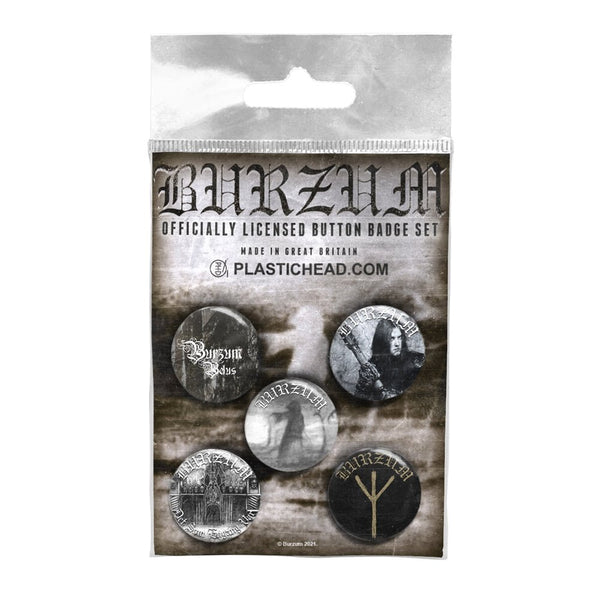 BURZUM BUTTON BADGE SET 2 by BURZUM Badge Pack PHBADGE140 - punk to funk heaven