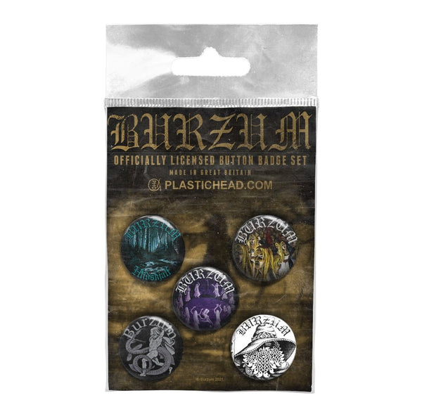 BURZUM BUTTON BADGE SET 3 by BURZUM Badge Pack PHBADGE141 - punk to funk heaven