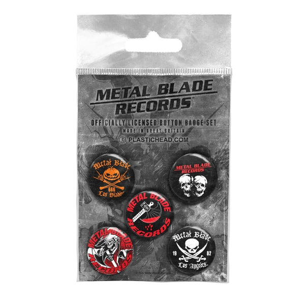 BUTTON BADGE SET by METAL BLADE RECORDS Badge Pack PHBADGE200 - punk to funk heaven