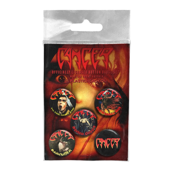 CANCER BUTTON BADGE SET by CANCER Badge Pack PHBADGE137 - punk to funk heaven