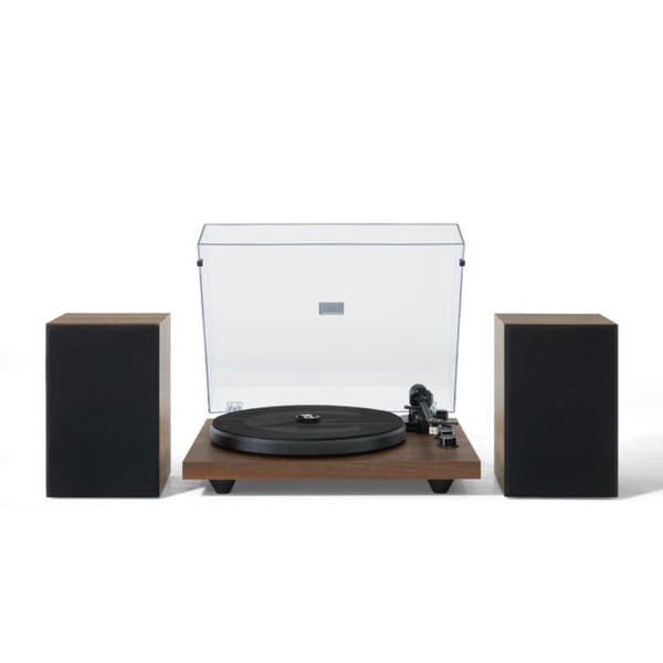 CROSLEY RECORD DECK ALL IN C62 SHELF SYSTEM : WALNUT FINISH - punk to funk heaven
