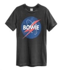 David Bowie - To The Moon Amplified Vintage Charcoal T Shirt - punk to funk heaven