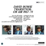 DAVID BOWIE TRANSITION ON AIR 1967 - ’71 Limited NUMBERED Edition of just 260 copies on 180g BLUE Vinyl - with ALTERNATE SLEEVE Label: ROCKWELL // Cat No RWLP069 - BLUE - punk to funk heaven