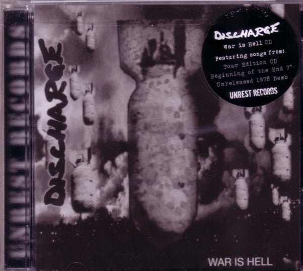 DISCHARGE WAR IS HELL COMPACT DISC Item no. :UNRESTCD007 - punk to funk heaven