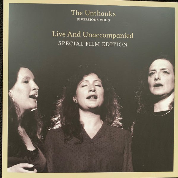 DIVERSIONS VOL.5 - LIVE AND UNACCOMPANIED [VINYL+DVD SPECIAL EDITION] by UNTHANKS, THE Vinyl LP RRM022SFELP - punk to funk heaven