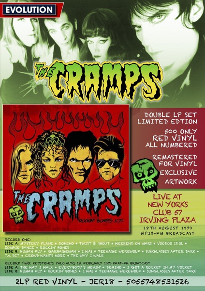 THE CRAMPS  Live At New Yorks Club 57 Irving Plaza  18th August 1979 WPIX-FM Broadcast   LPX2   JER18 red