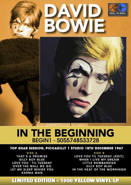 In The Beginning (Yellow Vinyl) Artist DAVID BOWIE Format:LP Label:REEL TO REEL Catalogue No:JER33