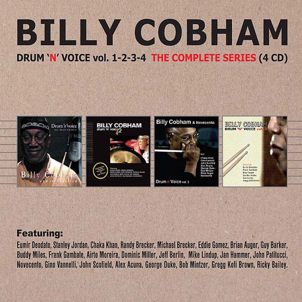 DRUM 'N' VOICE, VOLS. 1 TO 4 (THE COMPLETE SERIES) by BILLY COBHAM Compact Disc - 4 CD Box Set NIC139 - punk to funk heaven