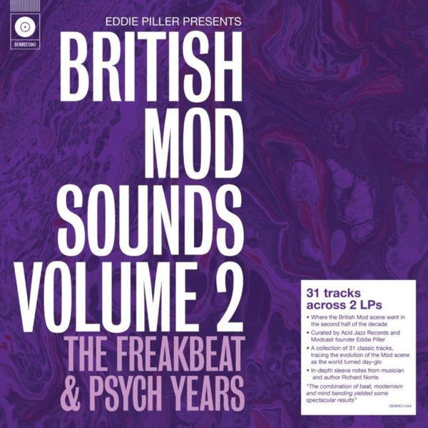 Eddie Piller Presents British Mod Sounds Various Artists 2 lp Vinyl :Demon Records - punk to funk heaven