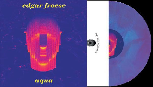 EDGAR FROESE AQUA (MARBLE BLUE & WHITE VINYL) VINYL LP - punk to funk heaven