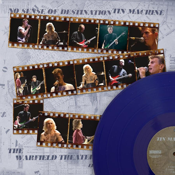 DAVID BOWIE - TIN MACHINE NO SENSE OF DESTINATION  numbered blue Vinyl lp ltd.
