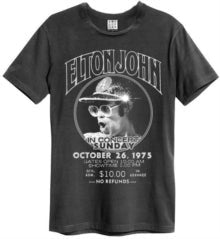 Elton John Live In Concert Amplified Vintage Charcoal X Large T Shirt - punk to funk heaven