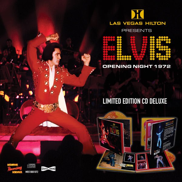 ELVIS PRESLEY LAS VEGAS HILTON PRESENTS ELVIS - OPENING NIGHT 1972 COMPACT DISC BOOK - punk to funk heaven
