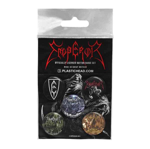 EMPEROR BUTTON BADGE SET by EMPEROR Badge Pack PHBADGE125 - punk to funk heaven