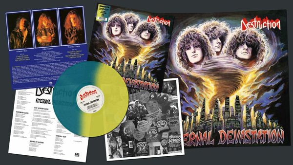 ETERNAL DEVASTATION (YELLOW/BLUE VINYL) by DESTRUCTION Vinyl LP HRR547LP5B - punk to funk heaven