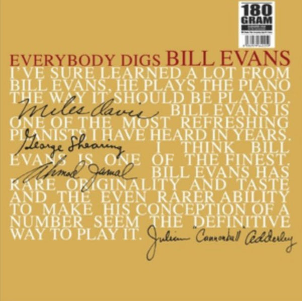 everybody Digs Bill Evans Artist Bill Evans Trio Format:Vinyl / 12" Album Label:Classic Jazz Vinyl Catalogue No:LPVNL12225 - punk to funk heaven
