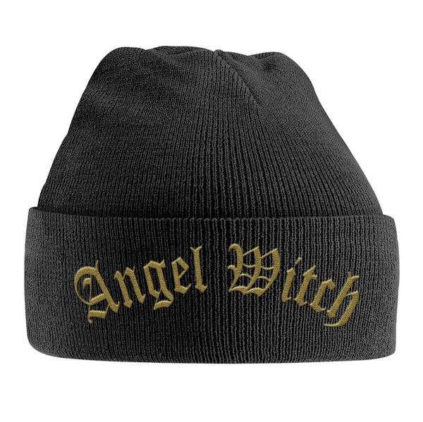 GOLD LOGO (EMBROIDERED) by ANGEL WITCH Knitted Ski Hat PHHAT214 - punk to funk heaven