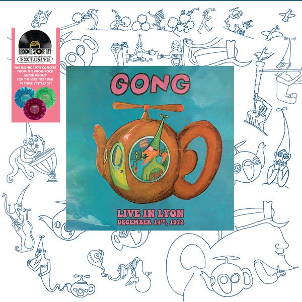 GONG LIVE AT LYON DECEMBRE 1972 (CLEAR/RED/ORANGE/BLUE SPLATTER VINYL) (RSD 2023) VINYL - 3 LP BOX SET - punk to funk heaven