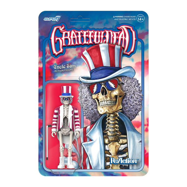 Grateful Dead Reaction Figure Wave 3 - Uncle Sam Skeleton super 7 - punk to funk heaven