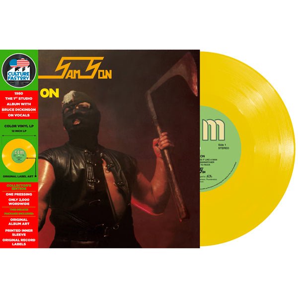 HEAD ON (YELLOW VINYL) by SAMSON Vinyl LP - punk to funk heaven