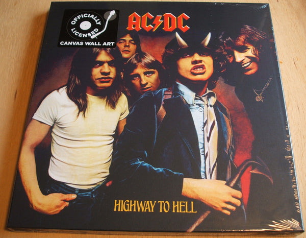 ac/dc highway to hell stretch canvas wall art 40cm x 40cm officially licenced
