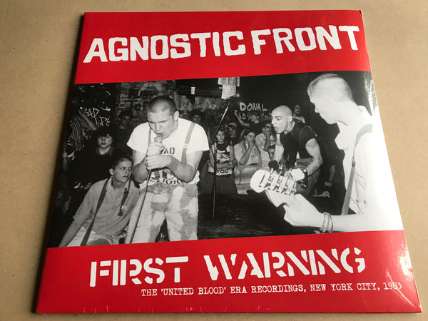 Agnostic Front ‎– First Warning - The "United Blood" Era Recordings, New York City, 1983 vinyl lp