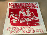 VARIOUS ARTISTS Bloodstains Across Canada VINYL LP ltd red